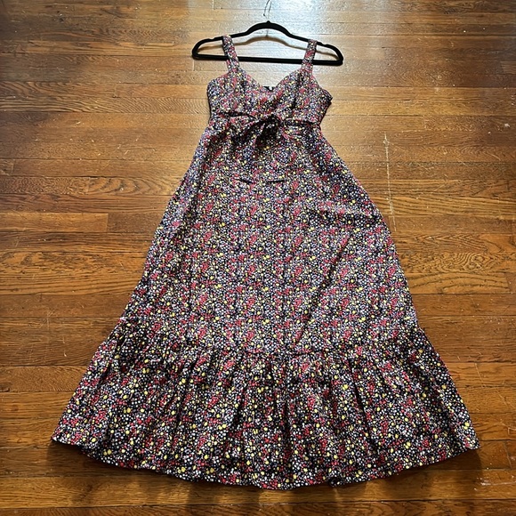 JCREW Printed tiered maxi dress in linen-cotton - Picture 4 of 10